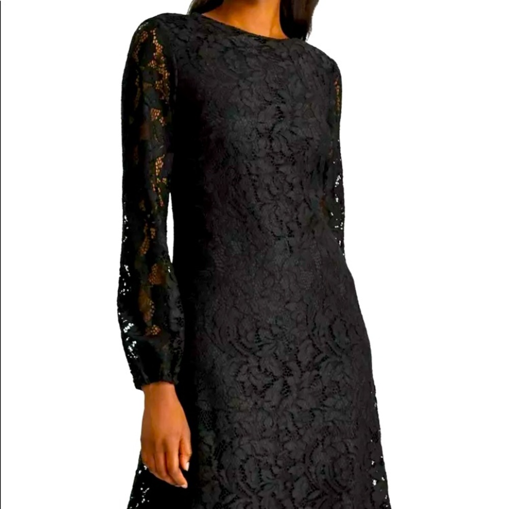 Ralph Lauren Dress Embroidered Black - Picture 1 of 9